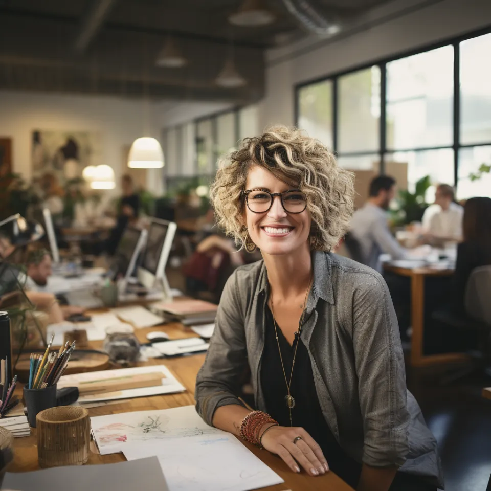 Joana Castro analisando relatórios